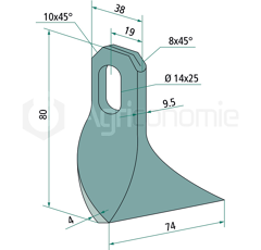 Hammerschlegel 80 mm für Mulcher JOHN DEERE – Nachbau