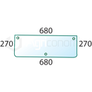 Vitre arrière pour machine agricole CASE IH 615776 adaptable