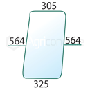 Pare-brise D/G pour machine agricole RENAULT 6005002912 adaptable