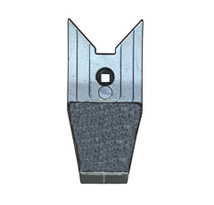 Soc de cultivateur en V avec plaquettes carbure et rechargement LEMKEN 3374442 adaptable - BlackSteel©