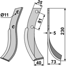 Fräsmesser Rechts 230 x 35 Honda Nachbau
