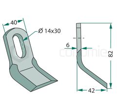 Couteau Y pour broyeur FERRI 0901160 adaptable 