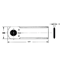 Couteau maïs lisse pour moissonneuse-batteuse CLAAS 0656410 adaptable