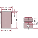 Ensemble chemise/piston pour tracteur FENDT 7701023377 adaptable