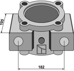 Corps de palier 182 x 105 mm adaptable