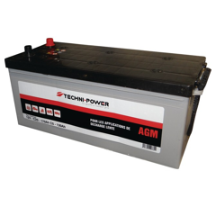 Batterie tracteur 12v 156Ah decharge lente + à gauche | TECHNI-POWER