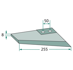 Soc à ailettes gauche 255 mm KOCKERLING CV004509 adaptable