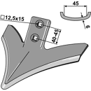 Gänsefußschar, 310 mm 10147UW12B Nichols Nachbau
