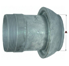 V-Kupplung mit GewindeInnen-Ø: 108mm / Kugel-Ø: 155mm PE 411/108x4