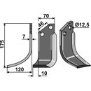 Fräsmesser Links 175 x 70 Forigo-Roteritalia Nachbau