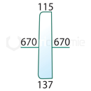 Vitre de coin D/G de machine agricole RENAULT 7701350716 adaptable