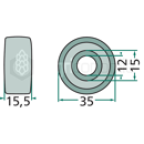 Rouleau pour pick-up de presses à balles WELGER 0922180300 - 2105420352 adaptable