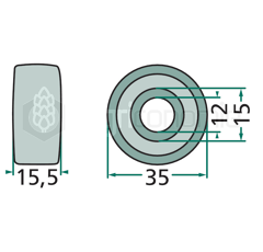 Rouleau pour pick-up de presses à balles WELGER 0922180300 - 2105420352 adaptable
