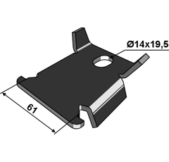 Verdrehsicherung für Einebnungszinken 60 x 60 mm –Nachbau