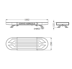 Rampe LED sans fil solaire "Convoi Agricole" magnétique | TECHNI-POWER