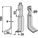 Fräsmesser - links BCS01L BCS by Muzzi