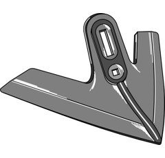 Soc à ailette 420 x 8 mm pour cultivateur KUHN adaptable