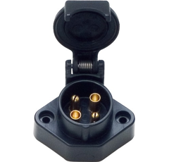 Prise femelle 4 plots en plastique pour JAEGER ERICH adaptable