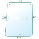 Vitre latérale verte pour machine agricole FORD 83952226 adaptable