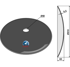 Disque lisse ∅610x6,5 pour cover crop SALFORD CT50322 adaptable - Blacksteel©