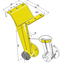 Support à disque renforcé arrière 100 x 100 mm adaptable - BlackSteel©