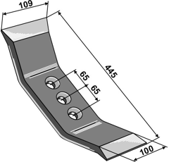 Soc 445 x 14 mm pour cultivateur adaptable