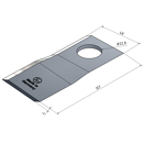 KM-Klinge rechts 107x48x4 mm, LochØ: 22 8 mm 9847683N New Holland Nachbau 
