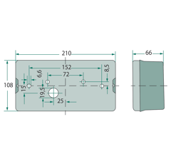 Feu arrière gauche HELLA 210 mm adaptable