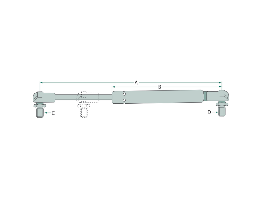 Cilindro de gas para máquina agrícola JOHN DEERE AL174358 adaptable