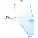 Vitre de porte droite pour machine agricole CASE IH 144969A1 adaptable