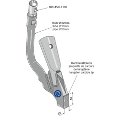 Messerschar Hartmetall für Sämaschine BOURGAULT – Nachbau
