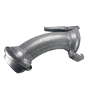 Coude 45° mâle / femelle galva sphérique