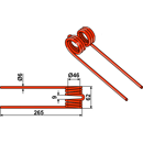 Federzinken rot 265x62 mm 14330397 Nachbau  