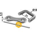 Raccord pour chaîne à épandeur  Ø 10 x 31 mm adaptable