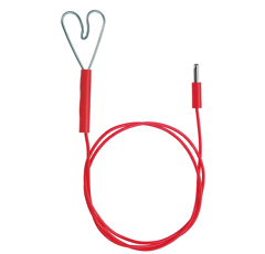 Zaunanschlusskabel rot Herz/Stecker