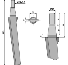 Kreiseleggenzinken - rechts / links RH7 RH  Remac