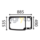 Vitre arrière plate - teintée pour téléscopique MERLO 58891 adaptable
