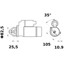 Démarreur MAHLE LETRIKA 12 V - 3 kW / MS 220