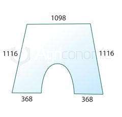 Pare-brise pour machine agricole VALTRA-VALMET 31515400 adaptable