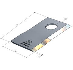 KM-Klinge links 94x48x4 mm LochØ: 19 mm 580311937N BCS Nachbau 