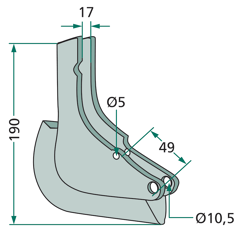 Soc pour semoir KLEINE KL810210 adaptable 