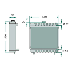 Radiateur pour tracteur CASE IH 3399928R2 adaptable