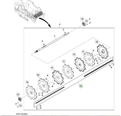 Batte pour moissonneuse-batteuse JOHN DEERE AZ58905 adaptable