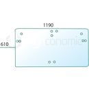Vitre arrière pour machine agricole CASE IH 1-34-568-074 adaptable