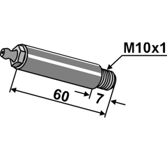 Graisseur M10 x 1 x 70 mm pour déchaumeur BUGNOT - GREGOIRE & BESSON - KUHN adaptable