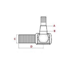 Kugelgelenk Lenkung für Mähdrescher JOHN DEERE AZ42754 Nachbau