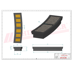 Filtre habitacle adaptable HIFI FILTER SC50153CAG