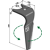 Dent gauche pour herse rotative AMAZONE 962338 adaptable - Blacksteel©