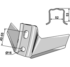 Flügelschar  315 mm  10160240