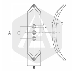 Soc réversible 255 x 60 x 12 mm adaptable